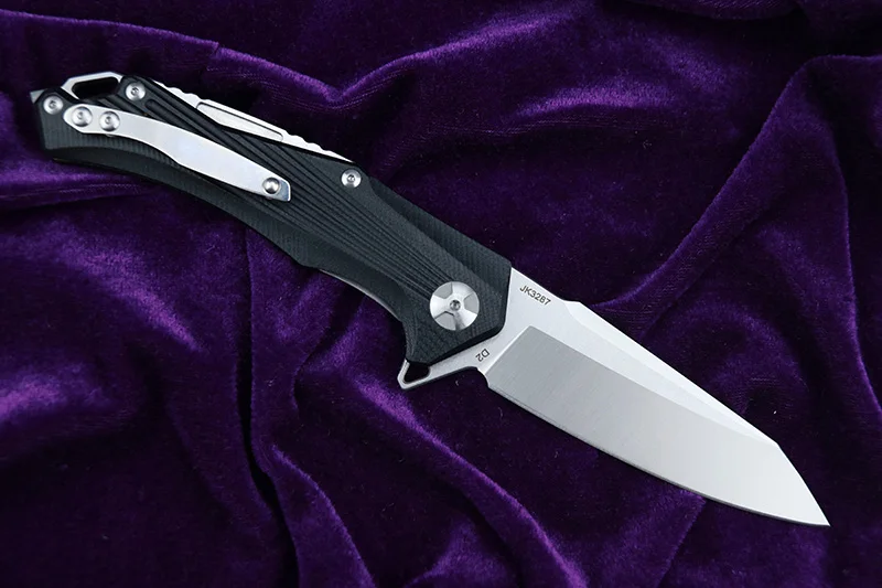 LEMIFSHE JK3287 G10 Флиппер D2 стальное лезвие + стальная ручка для отдыха на открытом