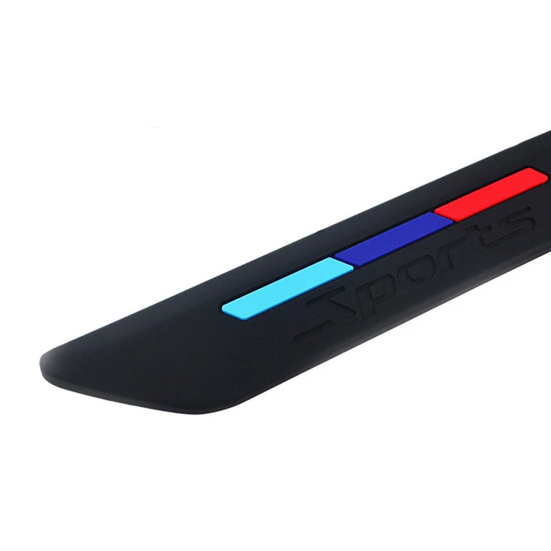 2PCS Car Rubber Front+Rear Bumper Scratch Protector Strip Corner Guard Sticker Edge Protection Styling Mouldings | Автомобили и