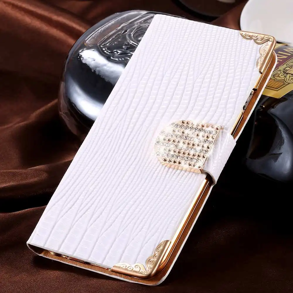 White Kisscase чехол на айфон 8 7 6 7 Plus 5S SE 4S случае Блеск Алмазный Роскошные кожаный бумажник флип чехол на айфон 7 8 X случае чехол на айфон 7 8 чехол на айфон 6 5s со стразами - Цвет: White