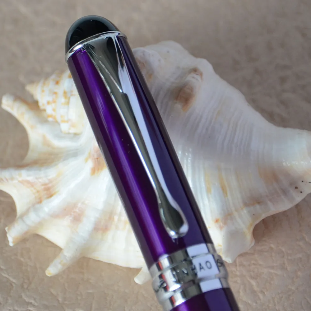JINHAO X750 эксклюзивный фиолетовый баррель авторучка 0,7 мм средняя SILVER Серебряная отделка JINHAO 750