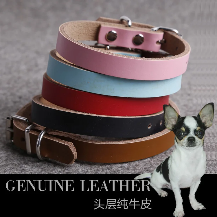 Милый шейный ремешок собака кристалл кулон из натуральной кожи Щенок Cat Pet