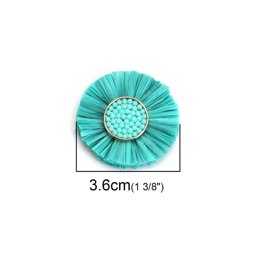 DoreenBeads модные подвески с кисточкой из рафии бумажные бусины для рукоделия и