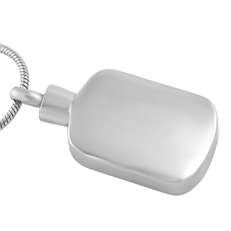 

IJD9555 Rectange Stainless Steel Memorial Urn Necklaces For Men Keepsake Cremation Pendant Jewelry With Fill Kits