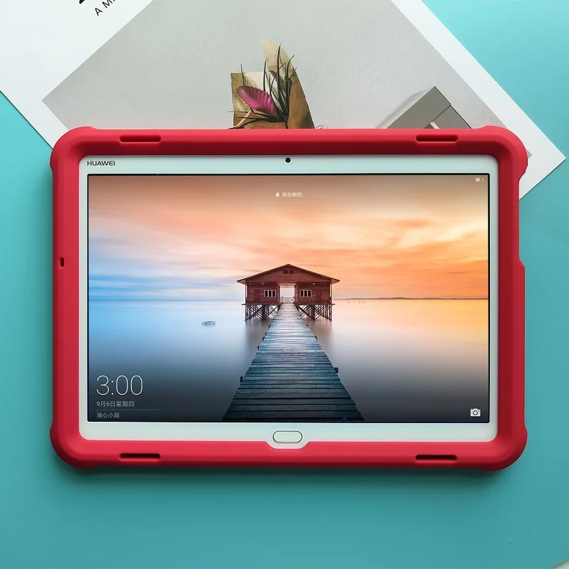 MingShore силиконовый Прочный чехол для huawei MediaPad M3 Lite 10 10,1 дюймов BAH-W09/L09/AL00 защитный чехол для планшета