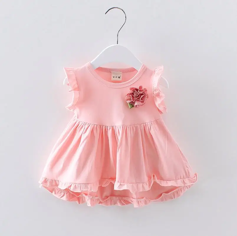 Платье для маленьких девочек новинка 2018 летняя одежда из 100% хлопка новорожденных