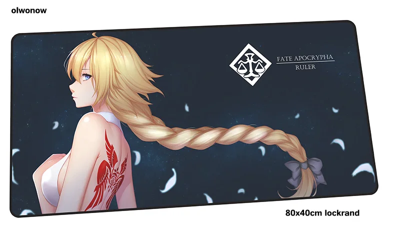 Size 800x400x2mm Fate Apocrypha mouse pad 80x40cm High quality mousepads best gaming mousepad gamer big personalized mouse pads keyboard pc pad - Цвет: Size 800x400x2mm