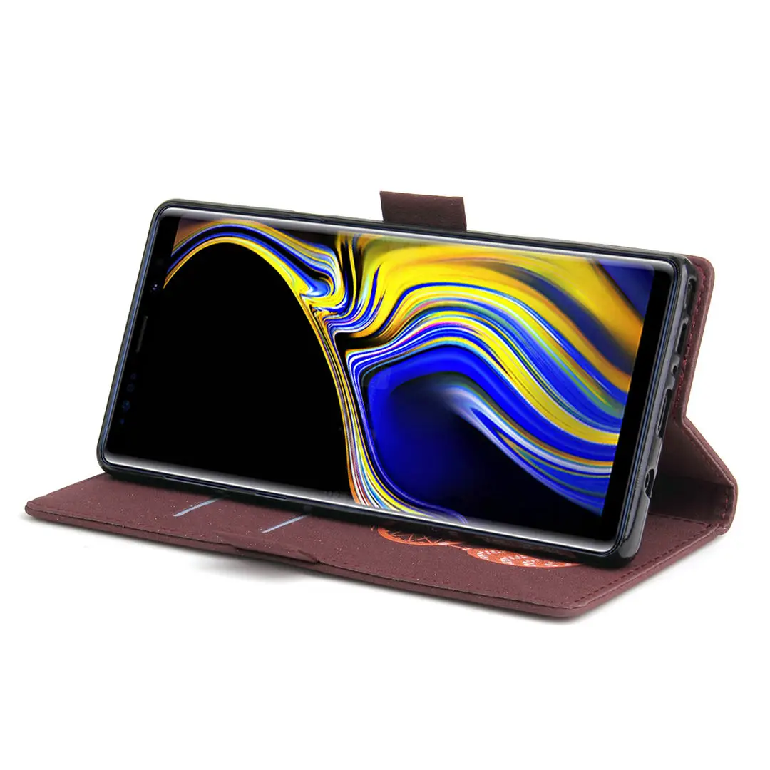 IMIDO Роскошный кожаный флип-чехол для телефона samsung Galaxy Note 9 S9 S8 Plus S7 S6 Edge блестящий