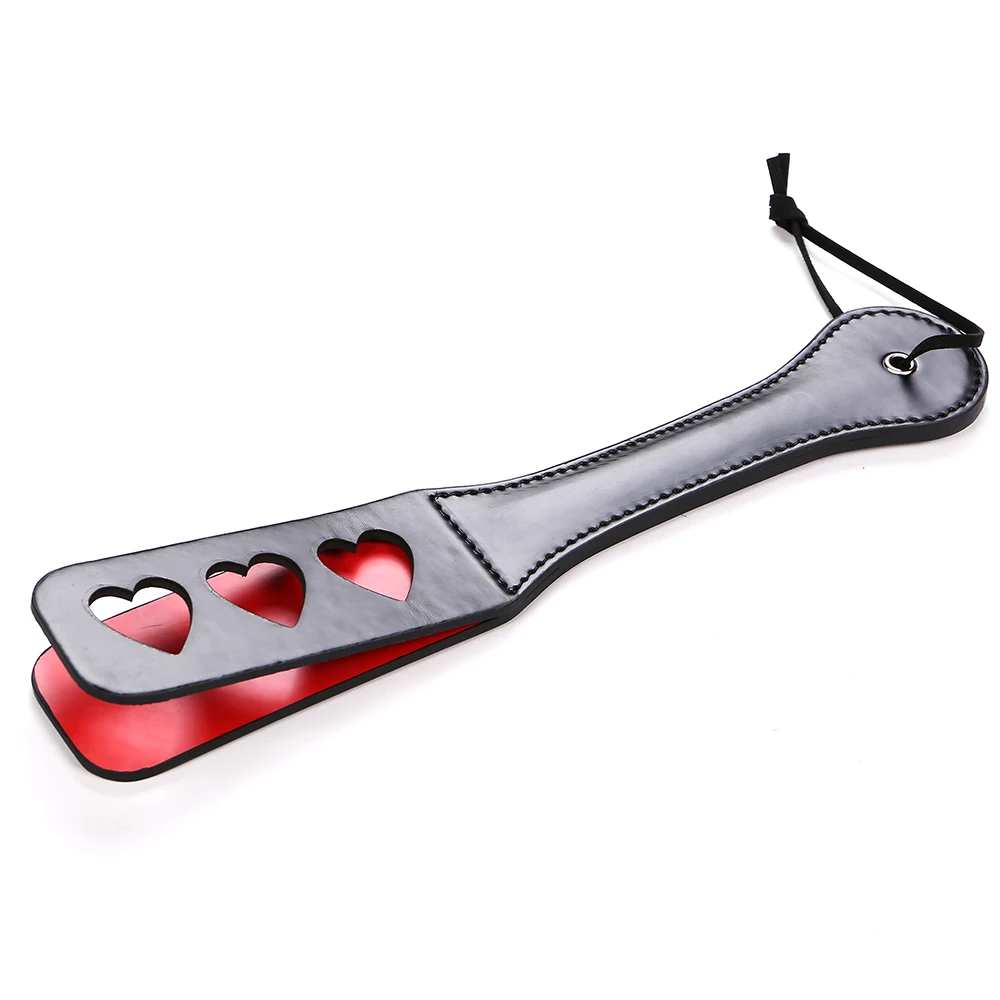 Взрослые игры искусственная кожа лопатка для флирта/кнут с сердцем секс-игрушки