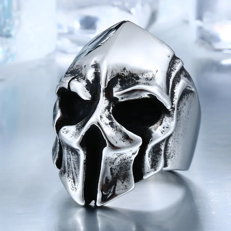New Store Dropshipping Big Biker Skull Ring For Man Stainless Steel Unique Punk Men Cool Vintage Jewelry BR8-414