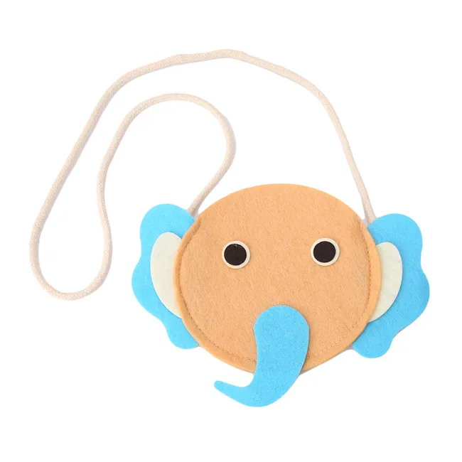 Elephant shape Маленькая Сумочка с милым животным, новинка, Нетканая ткань, мультяшная Милая лиса, мини-сумочка, сумки через плечо для детей - Цвет: Elephant shape