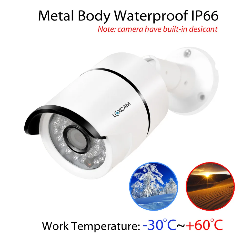 LOXCAM H.265 4MP 48V POE ip-камера 4MP Аудио Безопасность наружная Водонепроницаемая камера ночного видения P2P onvif-видео камера наблюдения