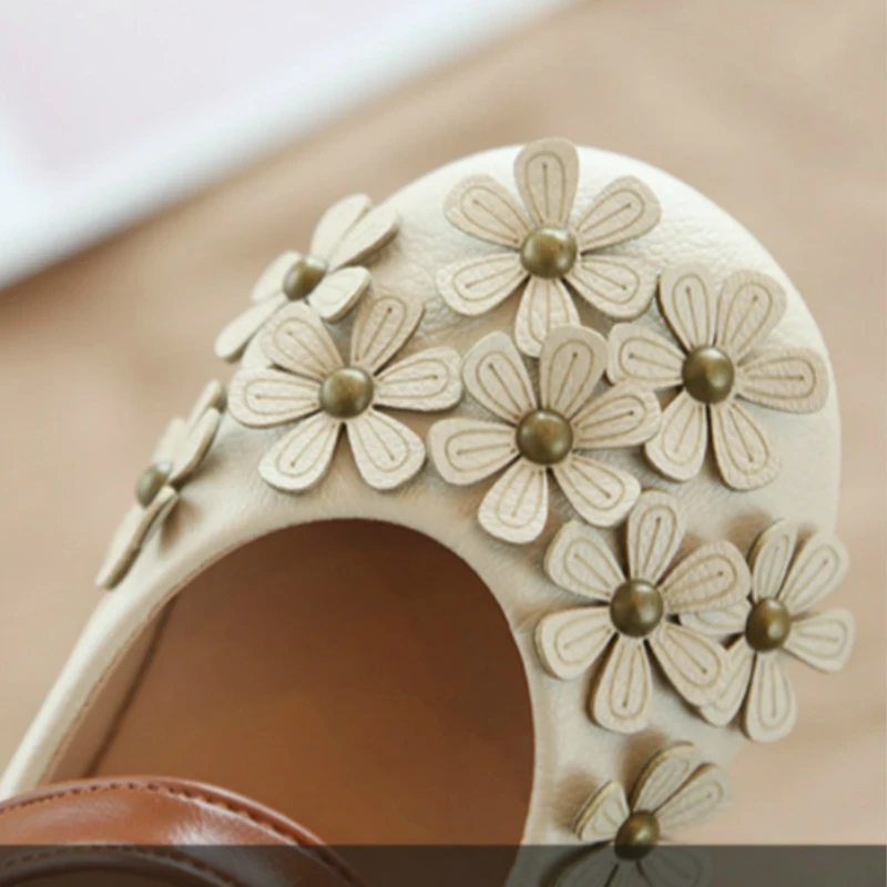 Shoes for Kids Floral Baby Girls Breathable Leather Children Flower Princess Soft Muscle Bottom Boys | Детская одежда и обувь
