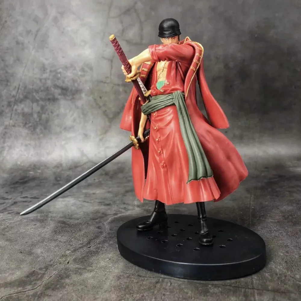 Новый комикс аниме одна штука статуя Roronoa Зоро красная одежда версия DXF фигурка