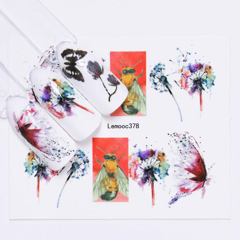5 Nail Water Decals Transfer Stickers Flower Tropical Images Nail Art Manicure Tips Decoration for UV Gel Polish - Цвет: 5