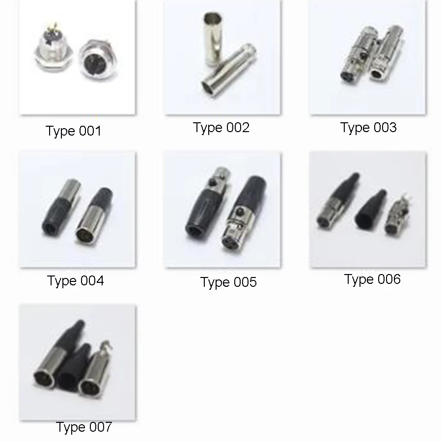 5 шт. мини XLR 3 4 6 Pin штекер/гнездо адаптер для микрофона аудио кабель