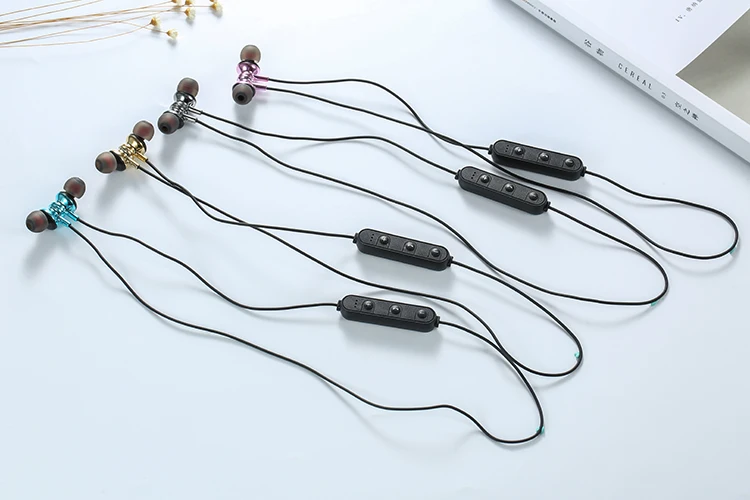 Магнитные притяжения Bluetooth наушники спортивные бег стерео Беспроводная Bluetooth гарнитура шумоподавление наушники Earpods