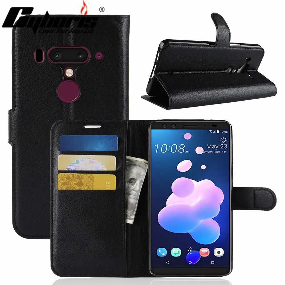 Роскошный телефонный чехол CYBORIS для HTC U12 + Plus чехол-книжка lichee чехлы с подставкой и