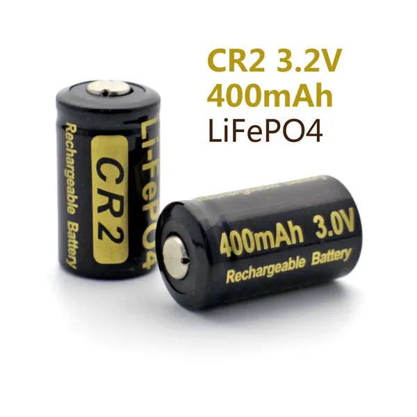 Аккумулятор CR2 400 мА · ч 2 шт./партия 3 в LiFePO4 перезаряжаемый аккумулятор 15266 с