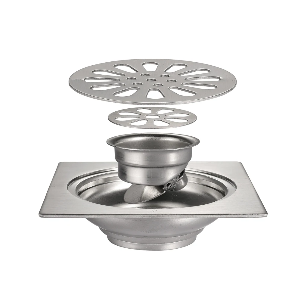 HIDEEP квадратная нержавеющая сталь ванная комната Кухня душевой сток в полу