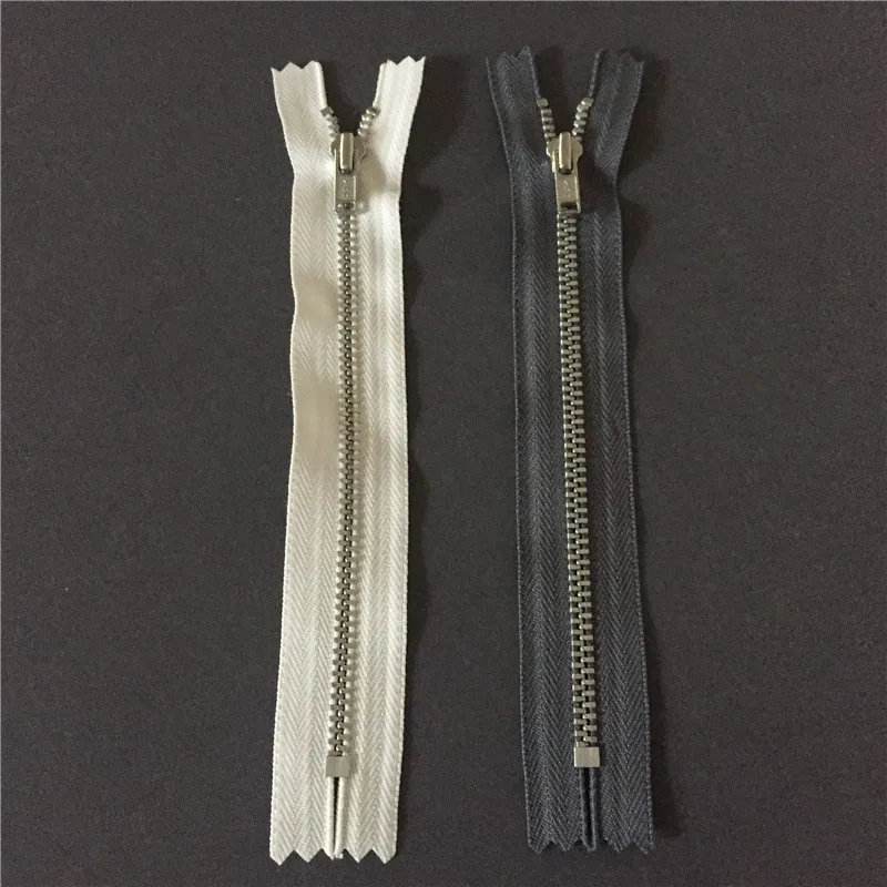 #3 Серебристые алюминиевые металлические зубья закрытая молния планка одежда