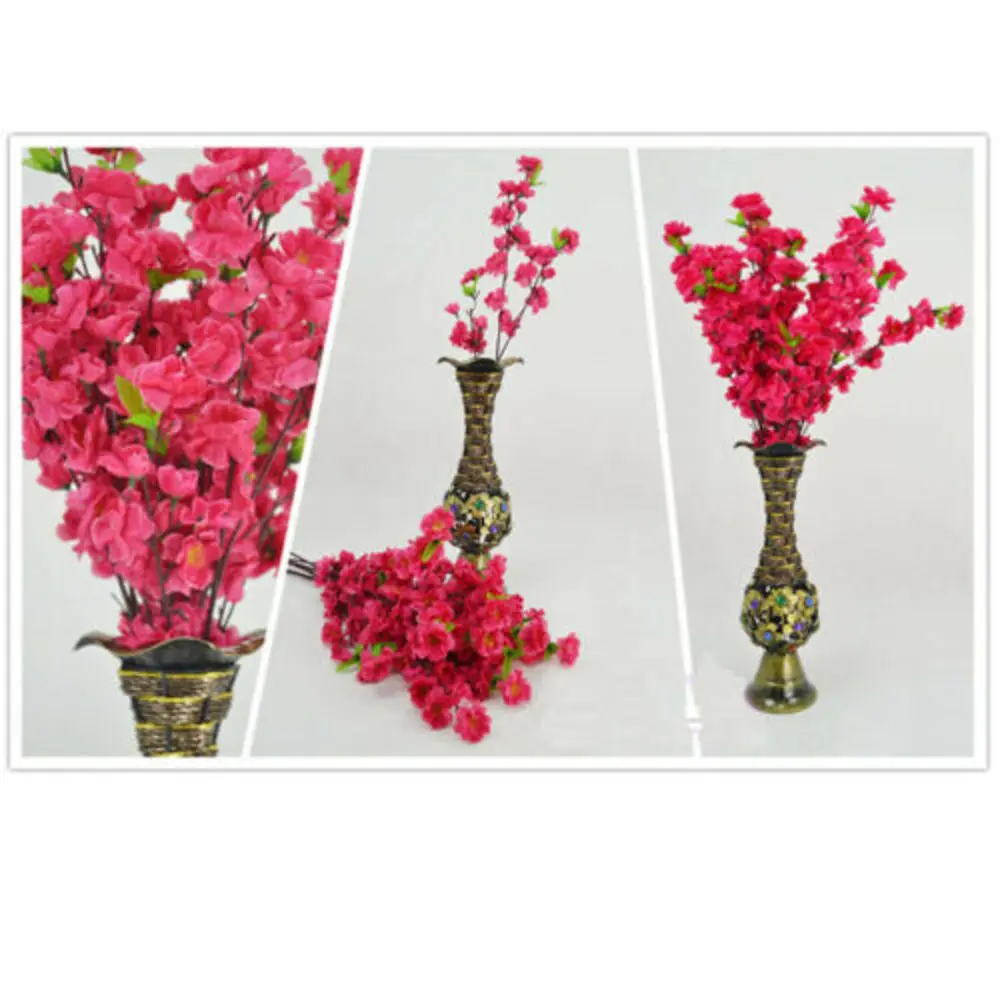 5 шт. искусственное вишневое персик ветки сливы шелк имитация цветов для дома