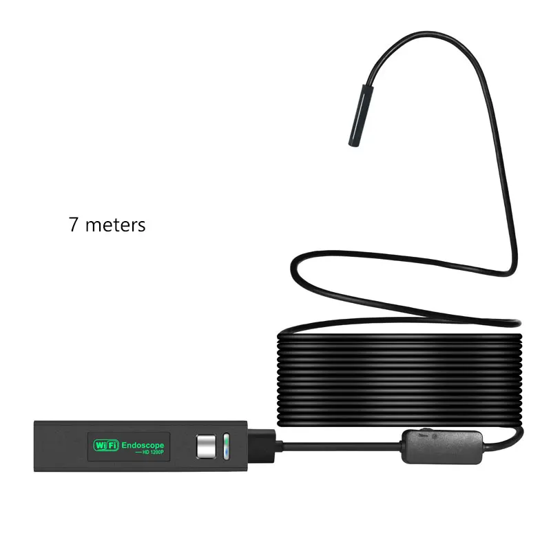 Zwn Wifi эндоскоп HD 1200P водонепроницаемый жесткий провод USB инспекционная мини-камера с 8 мм объективом и 8 светодиодный бороскоп для Android IOS PC - Цвет: FS110 7M Set3