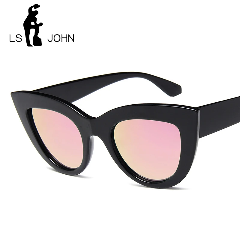 LS JOHN, кошачий глаз, солнцезащитные очки для женщин, фирменный дизайн, Ретро стиль, солнцезащитные очки, женские, модные, кошачьи глаза, очки, UV400, оттенки
