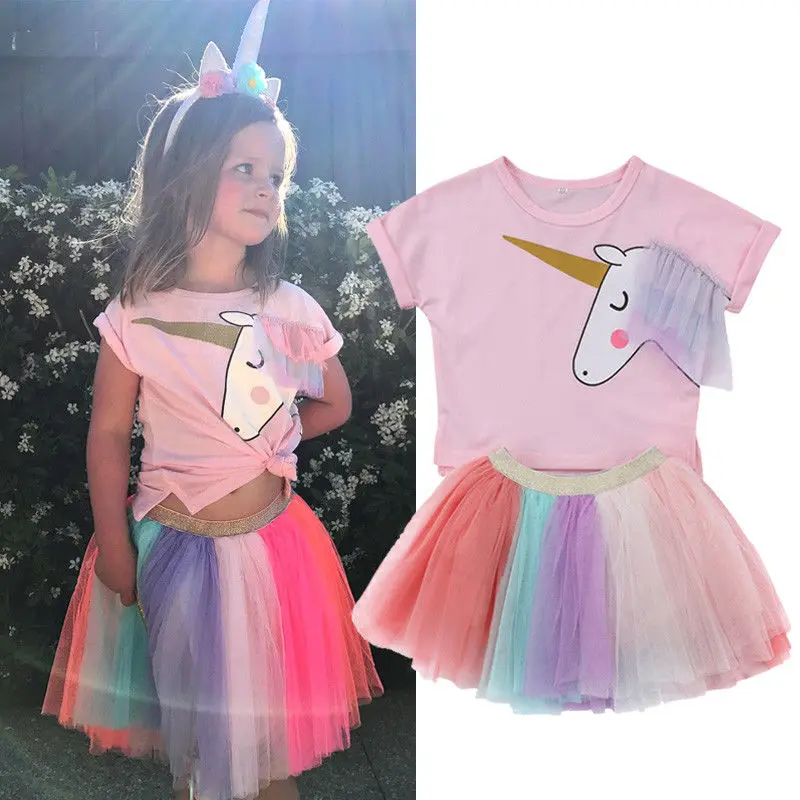 2 шт. Детская футболка с кружевной юбкой|summer clothes|kids baby girlkids |