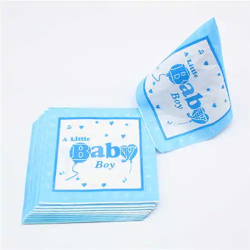 6pcs-Napkin Одноразовый поднос и бумажное полотенце для вечеринки на день рождения, украшения для вечеринки сделанные своими руками украшения для дня рождения детей - Цвет: 6pcs-Napkin