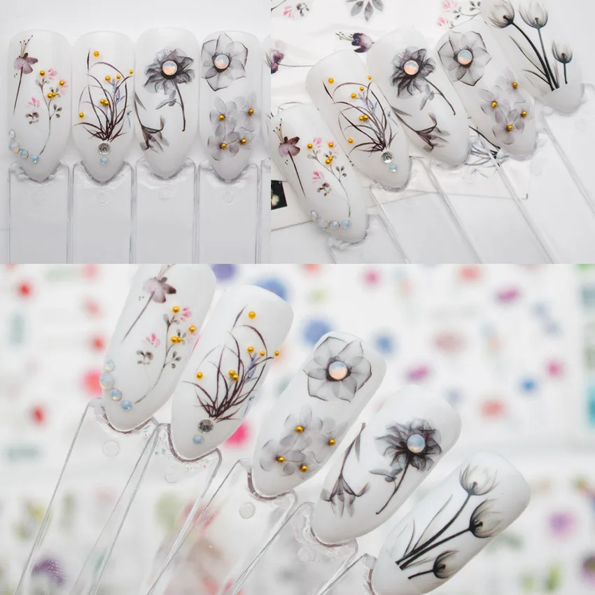 24 шт./компл. Nail Art воды Стикеры в настоящее время являетесь пользователем без премиум-класса, ползунок для лака для ногтей, наклейки Набор фламинго для ногтей, переводятся с помощью воды обертывания инструменты 4SZJT3055