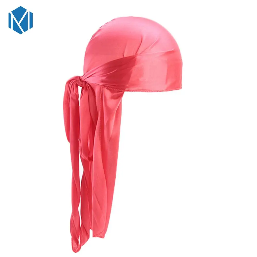 Шелк дюраг Атлас мужской Durags парик бандана пиратская шляпа бандо Cheveux Женская повязка на голову эластичная повязка Haarbanden Voor Vrouwen - Цвет: M