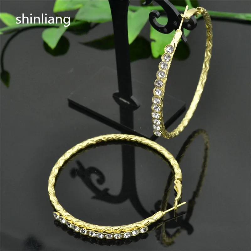 Shineliang большие круглые серьги-кольца для женщин модные женские ювелирные изделия