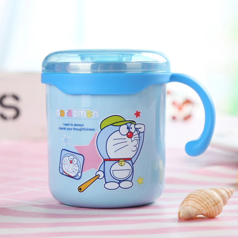 Детская чашка hello kitty 304 из нержавеющей стали стаканчики с ручкой 260 мл - Цвет: Cat cat
