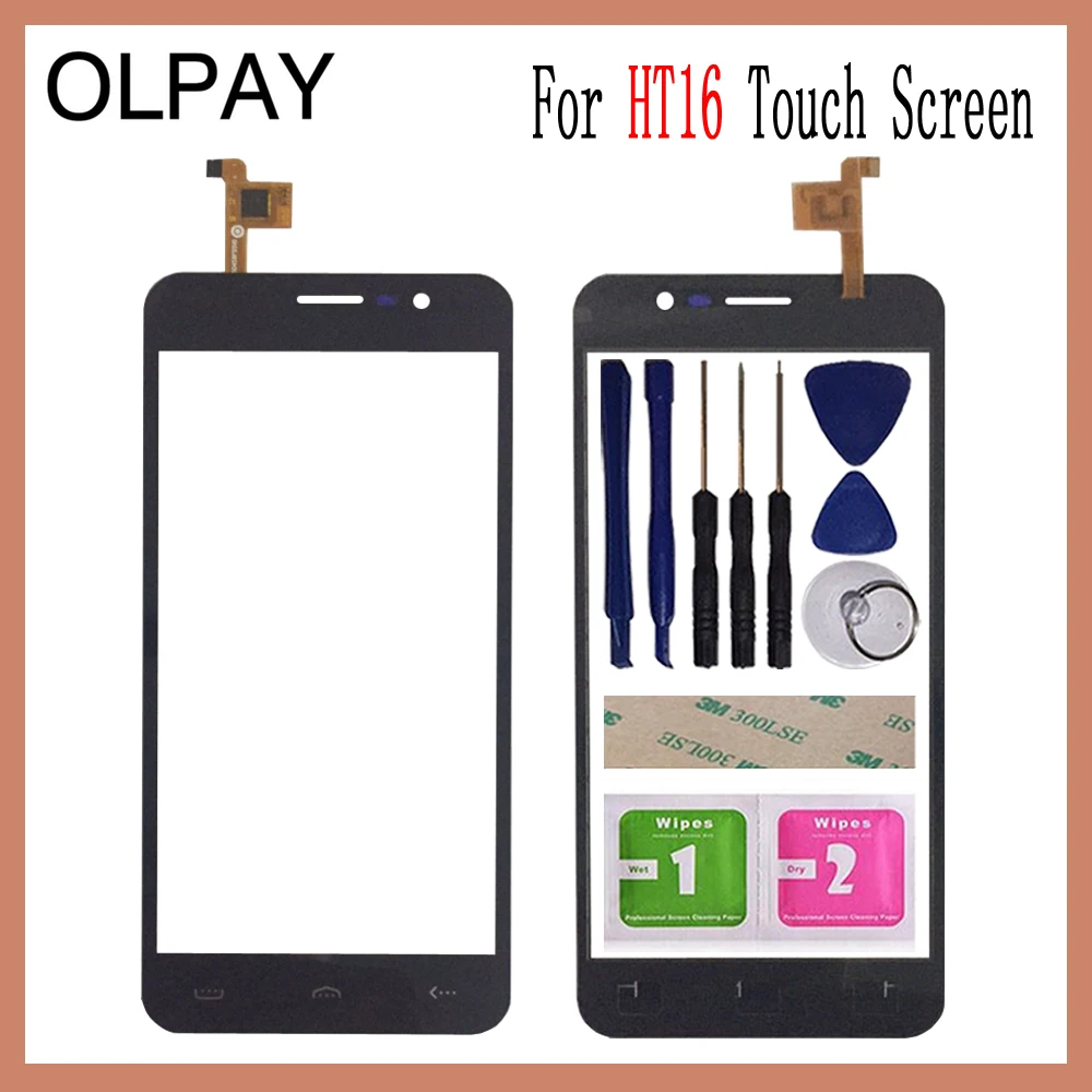 OLPAY 5,0 ''сенсорная панель мобильного телефона для HOMTOM HT16 HT 16 сенсорный экран стекло дигитайзер панель объектив сенсор инструменты клей+ салфетки