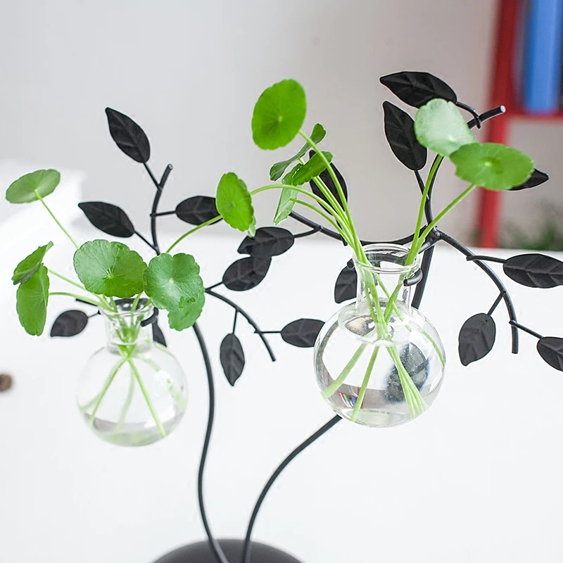 Креативная стеклянная банка для хранения с формой дерева полка скандинавский