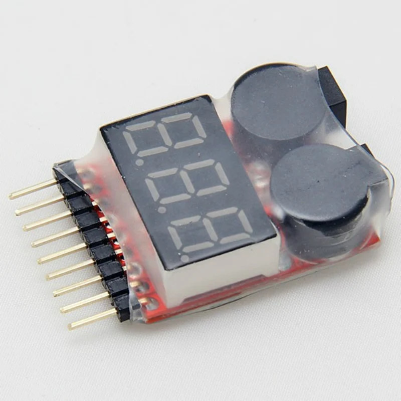 Тестер напряжения на аккумуляторах 2 в 1 звуковой сигнал низкого 1-8S Lipo/li-ion/Fe |