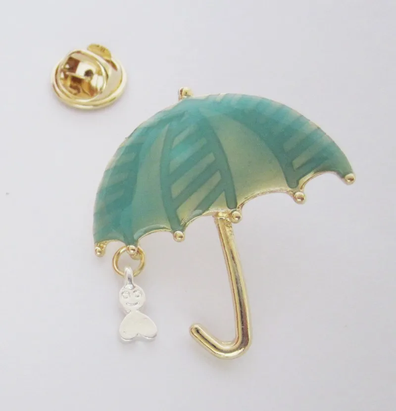 Модные ювелирные аксессуары эмалированная металлическая брошь зонтик