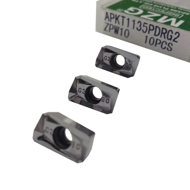 MZG APKT1135PDFRG2 APKT1604PDFRG2 ZPW10 алюминий твердого вольфрама карбида вкладыши концевой фрезы