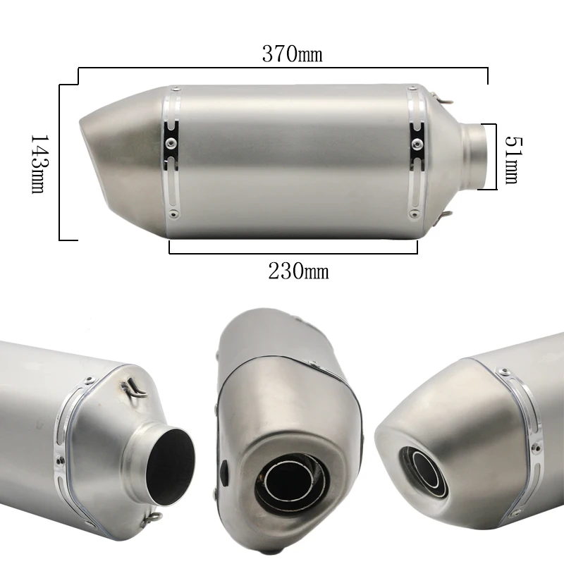 Выхлопная труба для мотоцикла sclmoto-51 мм глушитель гонок с дБ Killer YZF R1 R6 ZX6R GSXR MT07 MT09