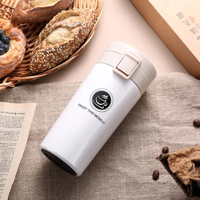 Keelorn 500 мл Термос кружка термосы Термокружка с крышкой Термокружка уплотнение нержавеющая сталь кофейная чашка для автомобиля бутылки для воды - Цвет: AQW310 380ml white.