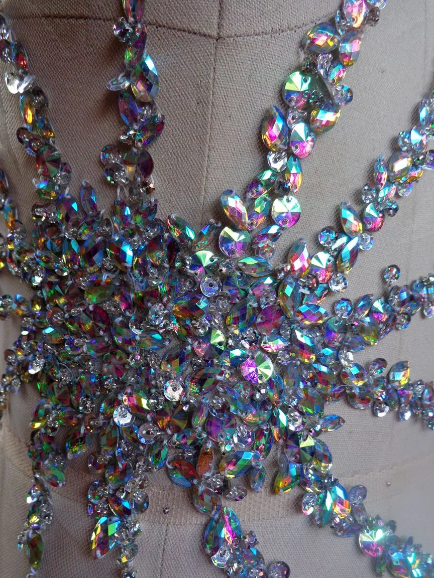 A122 прозрачные цветные нашивки ручной работы AB аппликация в форме бабочки