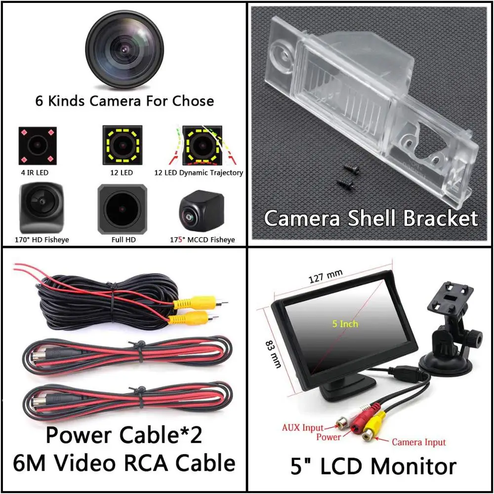 Camera 5 inch LCD 175 градусов 1080P рыбий глаз задний вид автомобиля камера для hyundai New Tucson IX35 IX TL MK3 автомобильный монитор - Название цвета: Camera 5 inch LCD