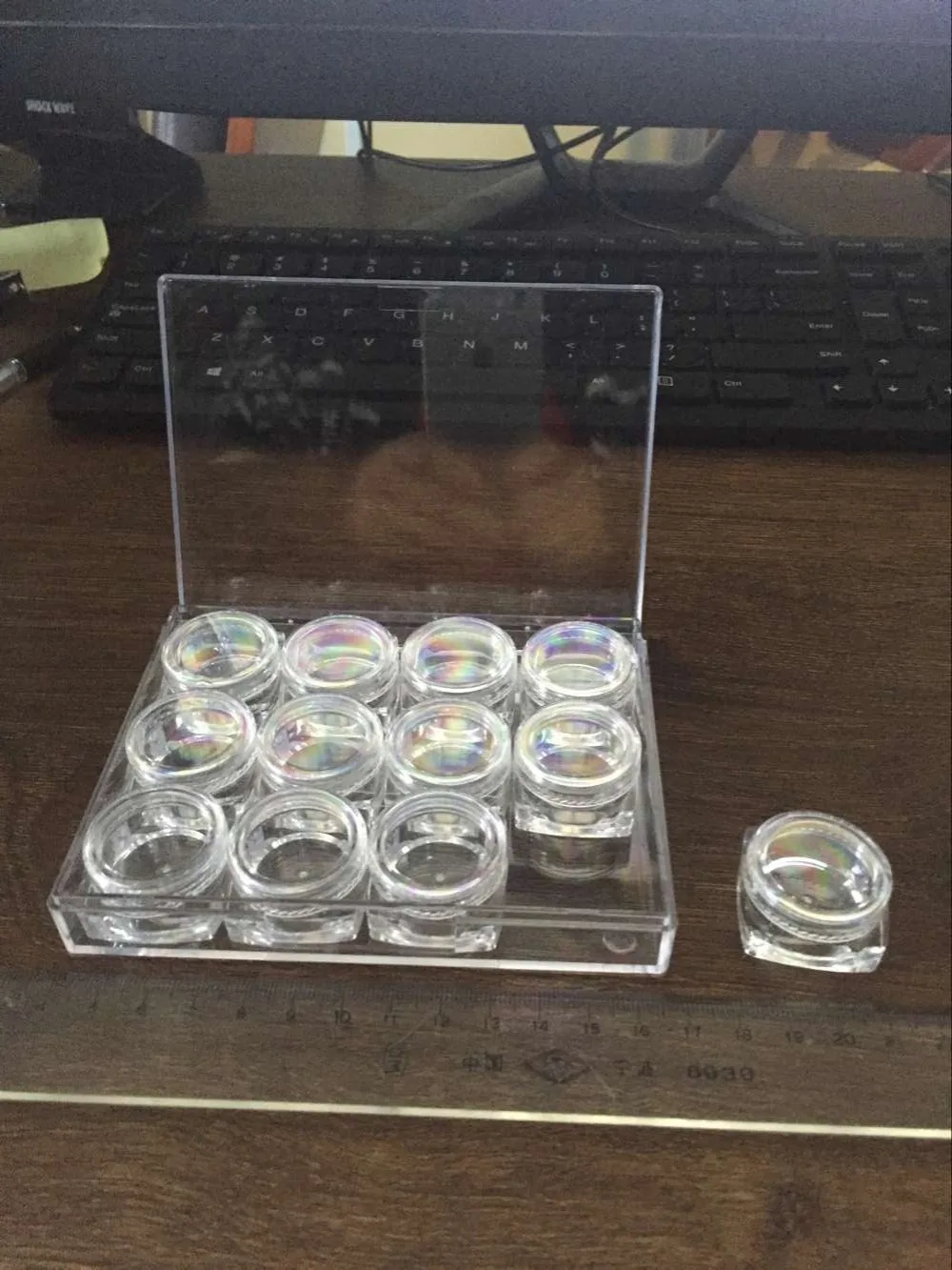 5g(12pcs/lbox) SQUARE PS Cream Jar Cosmetic Container Makeup Canister Sample Packaging 2000box/lot | Красота и здоровье