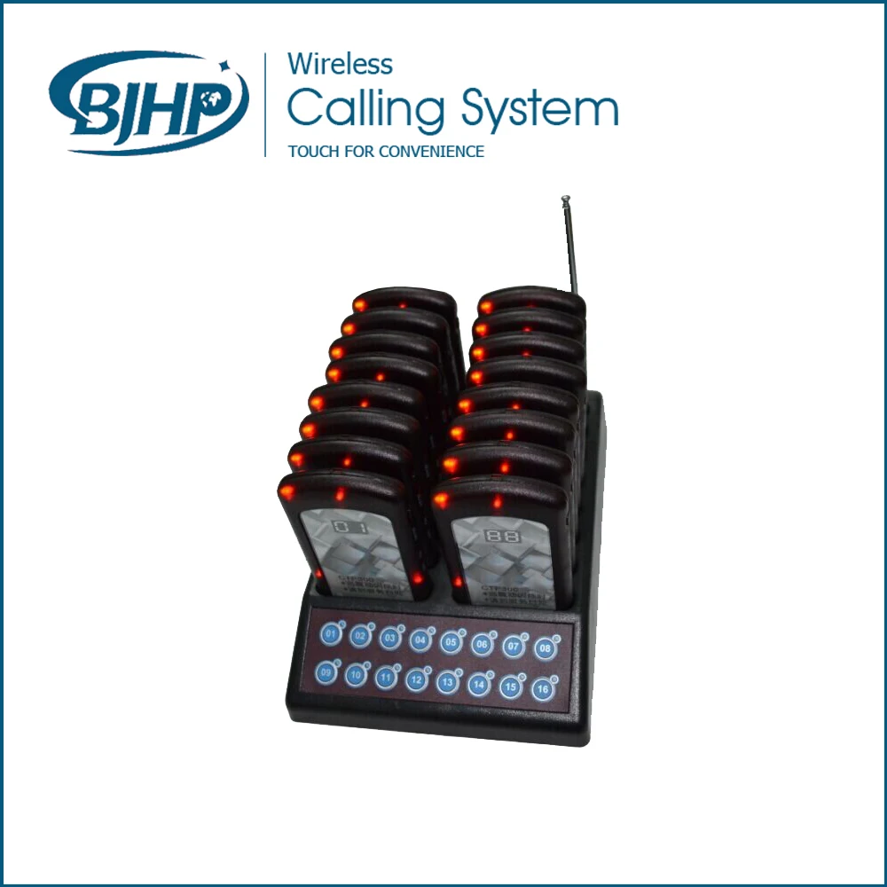 Пейджер для самостоятельного обслуживания еды с 16-дюймовым портативным