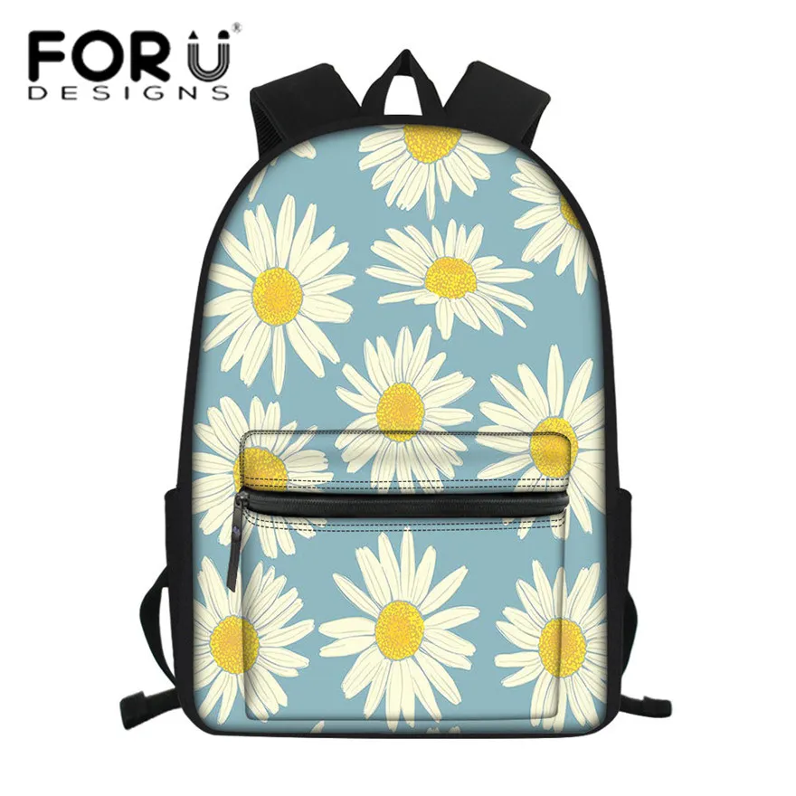 FORUDESIGNS школьный рюкзак для детей принт подсолнечника Школьные сумки Дети школьный рюкзак женский цветочный ноутбук сумки ранец