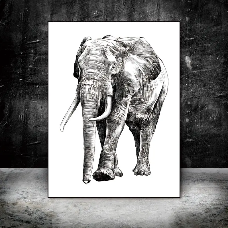 Картина на холсте с изображением животных Настенные рисунки печать без рамки