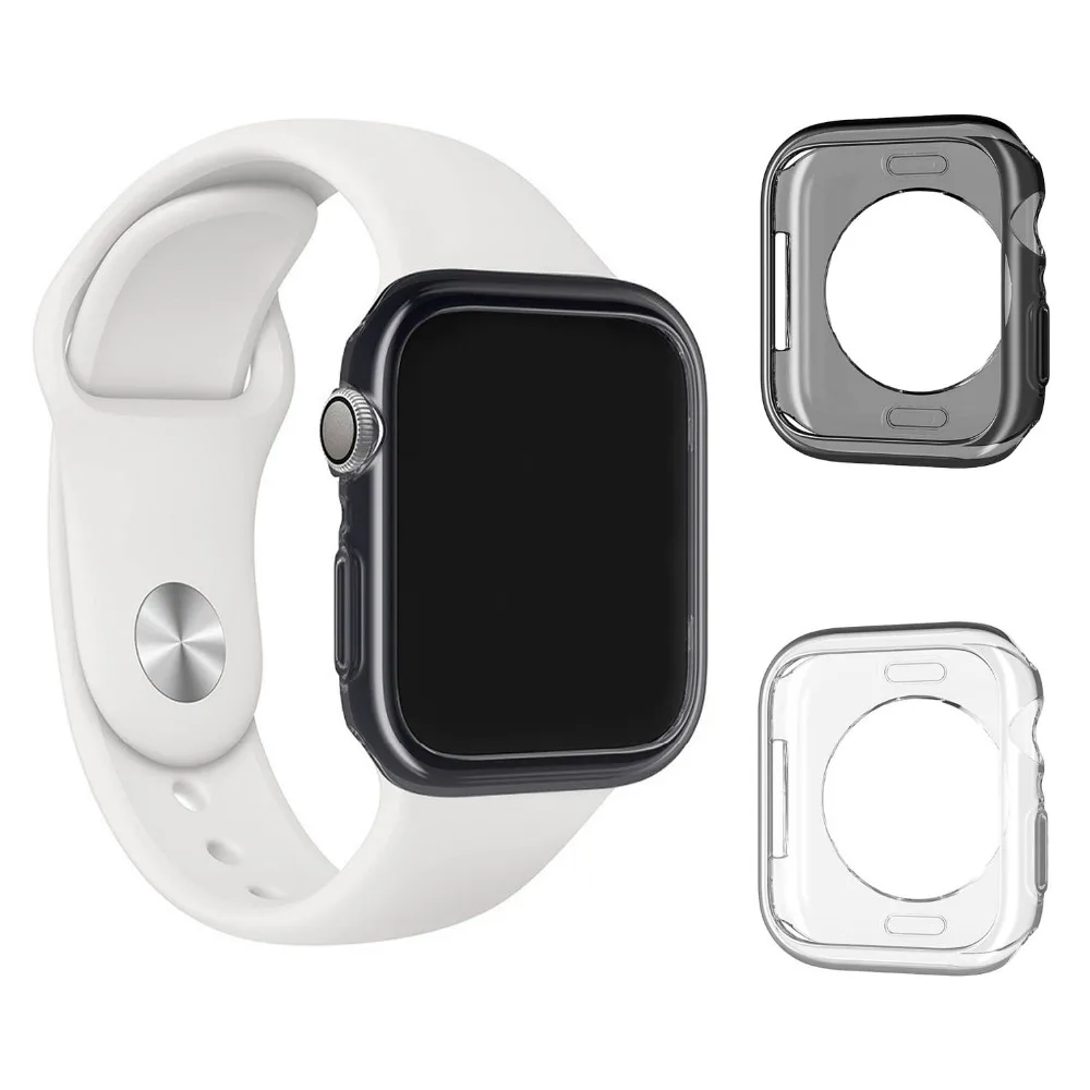 Модный прозрачный противоударный Твердый защитный чехол Besegad для Apple Watch iWatch 4 40 мм