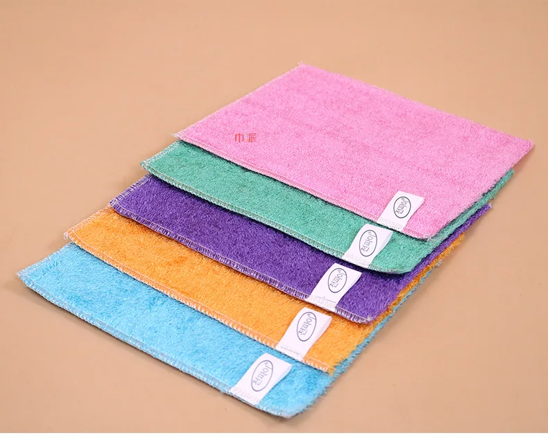 100% Bamboo Fiber Durable High Efficient ANTI-GREASE Dish Washing Cloth Magic Multi-function Wiping Kitchen Towel Cleaning rag |