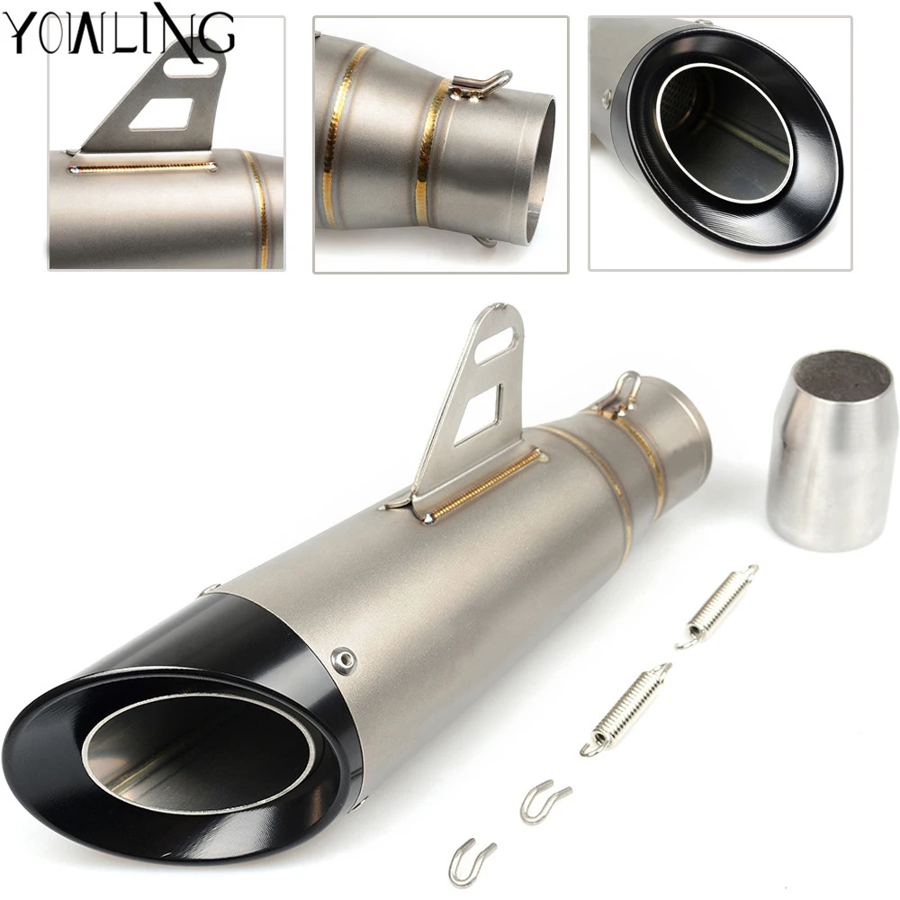 

Universal Motorcycle 36-51mm Scooter Modified Escape Exhaust Muffler Pipe DB Killer GY6 CBR125 250 CB400 YZF R1 R3 R6 MT07 MT-09