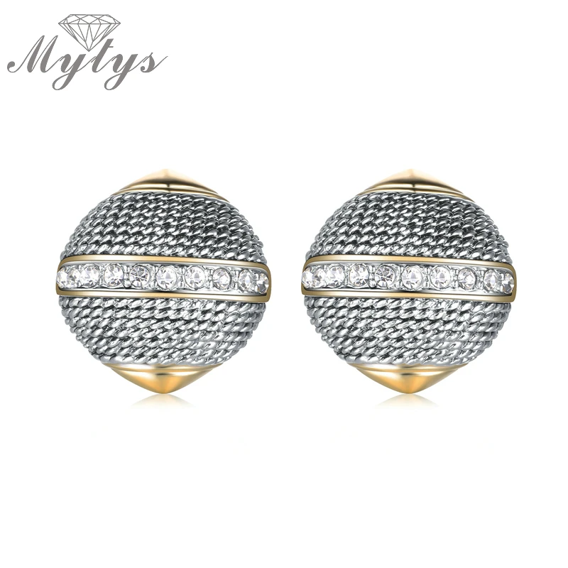 Mytys модные геометрические золотые и Серые Металлические вечерние круглые